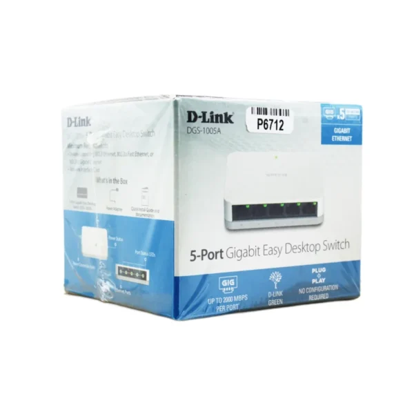 D-Link 5 Port Gigabit Lan Desktop Switch 10/100/1000 Mbps DGS 1005A