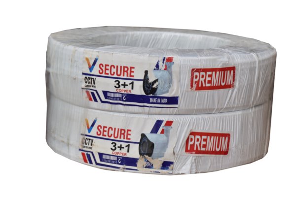 V-Secure 3+1 HD Camera Wire 100% Copper 180MTR