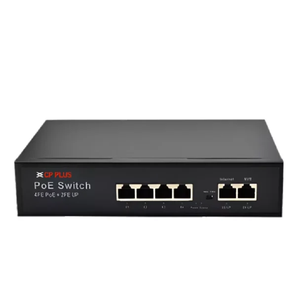 CP Plus 4 Port Poe Switch (4 Normal Poe + 2 Giga Uplink)
