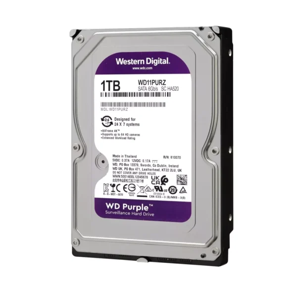 WD 1TB Purple SATA 3.5 Inch Surveillance CCTV Hard Disk