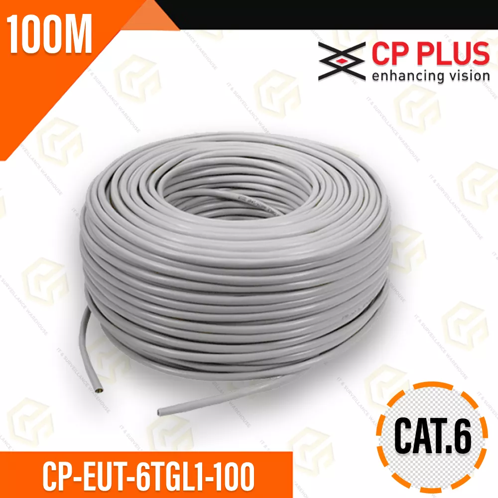 CP PLUS CP-EUT-6TGL1-100 CAT.6 INDOOR COOPER CABLE 100MTR