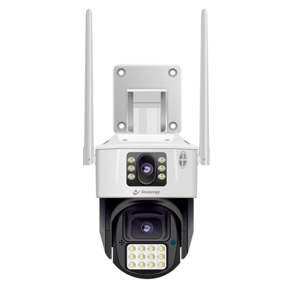 Secureye 4G IP PTZ Camera 2MP+2MP Defender Duo Alarm Pro Night Color Dual Lens With Two Way Audio