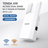 TENDA A19 AC1200 DUAL BAND WI-FI RANGE EXTENDER WITH LAN | DUAL BAND | 1200MBPS