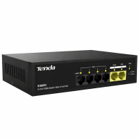 TENDA S106 4+2 PORT 100MBPS POE SWITCH | 55 W BUDGET (3 YEAR)