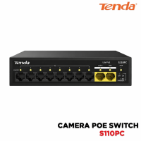 TENDA S110PC 8+2 PORT 100MBPS POE+ SWITCH | 80W BUDGET (3 YEAR)