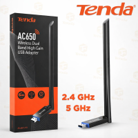 TENDA U10 AC650 DUAL-BAND USB WIFI ADAPTER | 5GHZ + 2.4GHZ (3 YEAR)