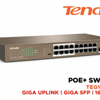TENDA TEF1118P-16-150W 16-PORT POE+ SWITCH | GIGABIT UPLINK | 1 SFP UPLINK(3 YEAR)