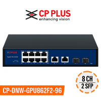 CP PLUS GPU8G2F2-96/N12 POE SWITCH 8GIGA+2GIGA+2SFP PORT
