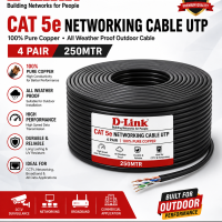D-LINK CAT 5E NETWORKING UTP 4 PAIR OUTDOOR CABLE 250MTR 100% PURE COPPER
