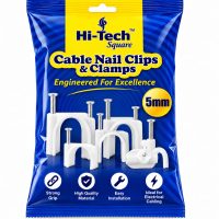 Hi-Tech Cable Clips 5mm Pauch With Metal Nails (100 pc)